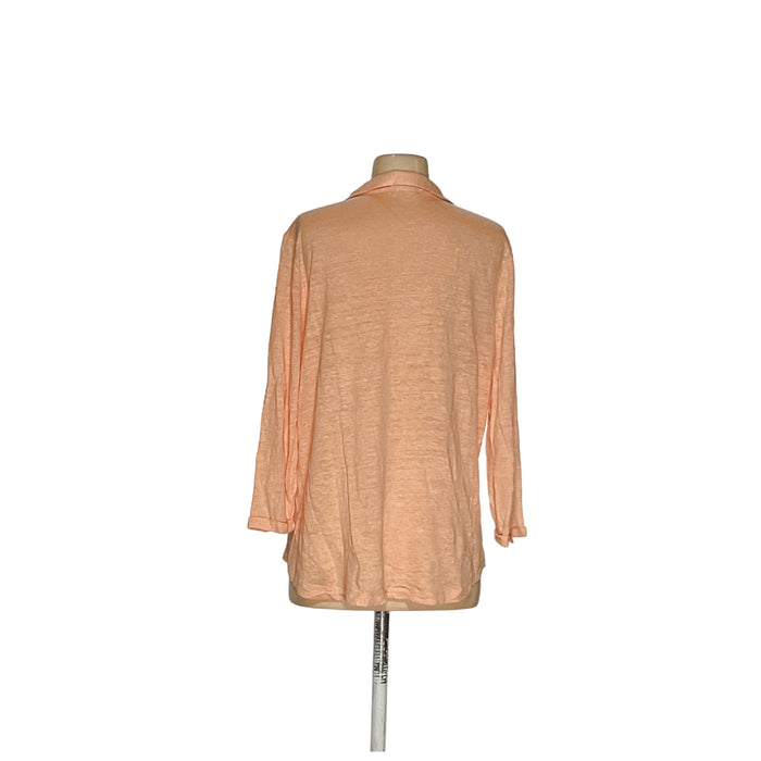 Chico's Linen Blouse - Women's Size 2 - Orange