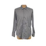 Calvin Klein Men's Gray Canvas Dress Shirt