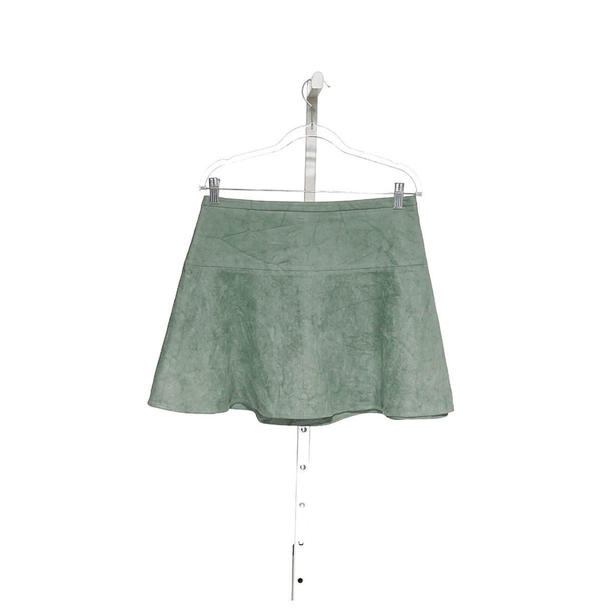 BCBGMAXAZRIA Green Velvet A-Line Skirt