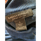 Banana Republic Men's Blue Henley Sweatshirt Size L