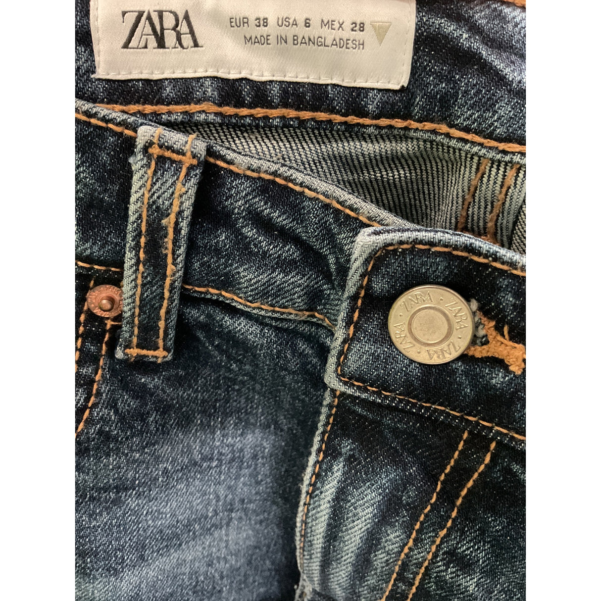 ZARA Women's Blue Straight Leg Jeans