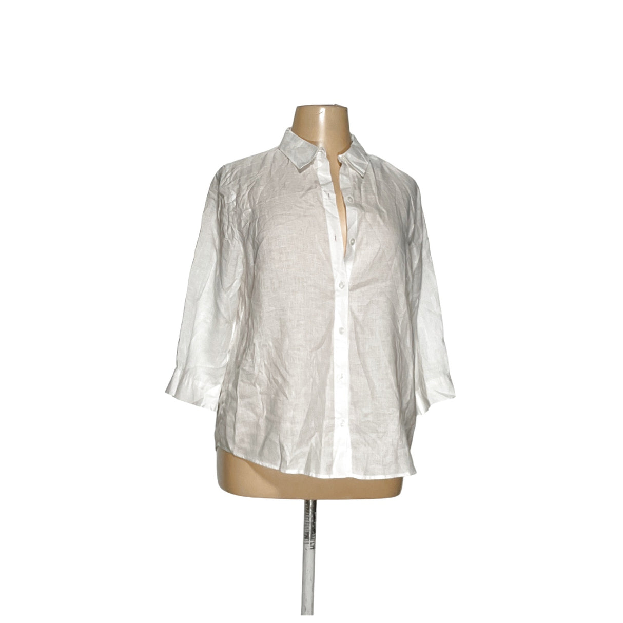 Chico's White Linen Button-Up Top - Sz 3