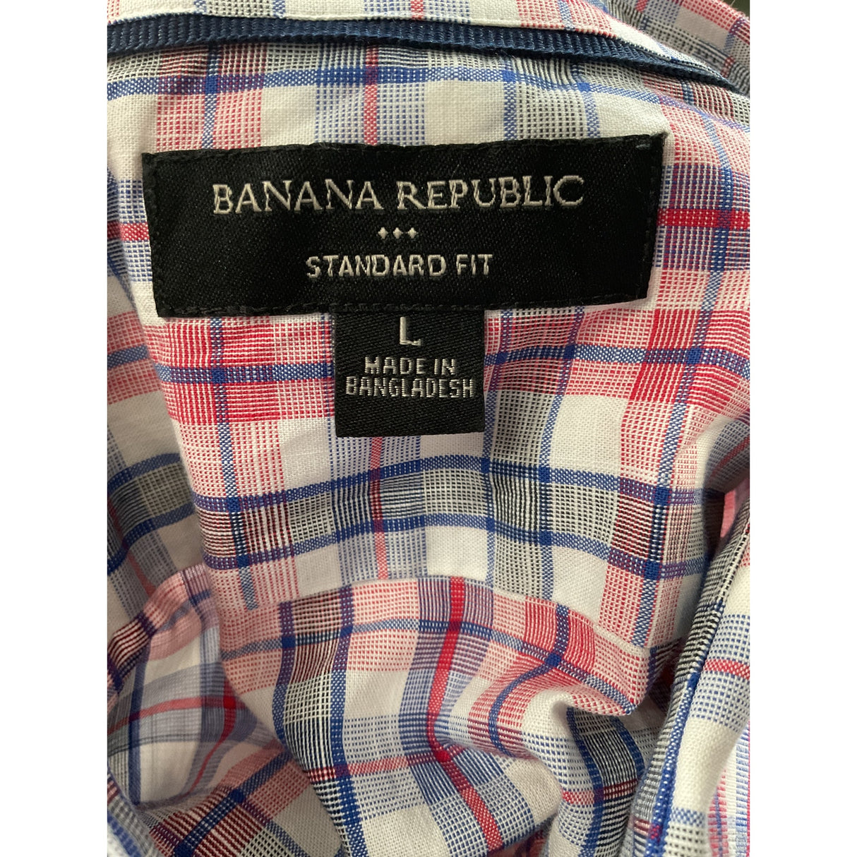 Banana Republic Men's Plaid Short Sleeve Shirt