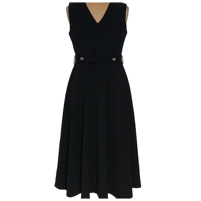 Calvin Klein Black A-Line Midi Dress