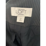 LOFT Black Striped Blazer, Size 2P