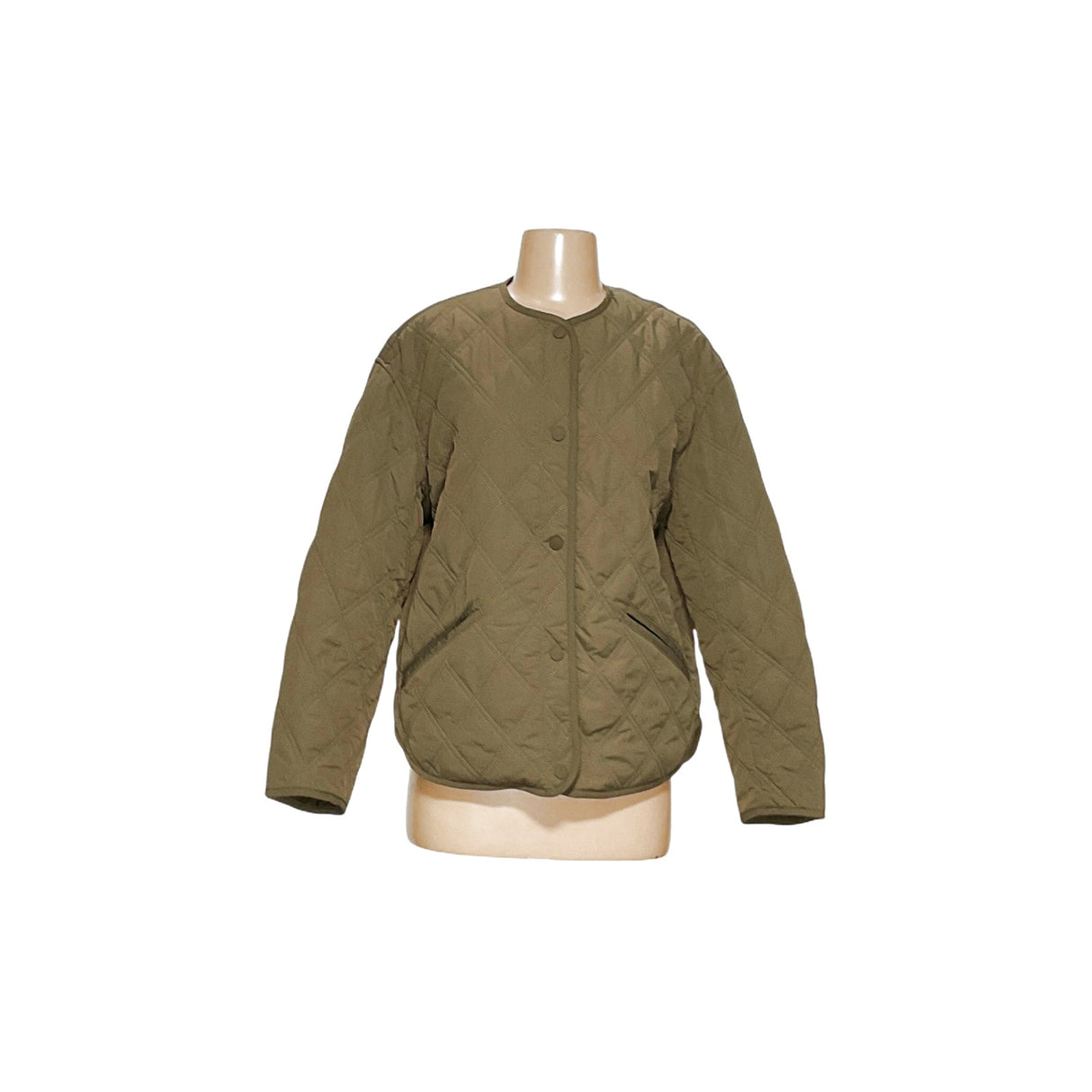 ZARA Green Quilted Jacket XS