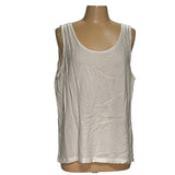 Chico's White Rayon Tank Top - Size 3 Plus