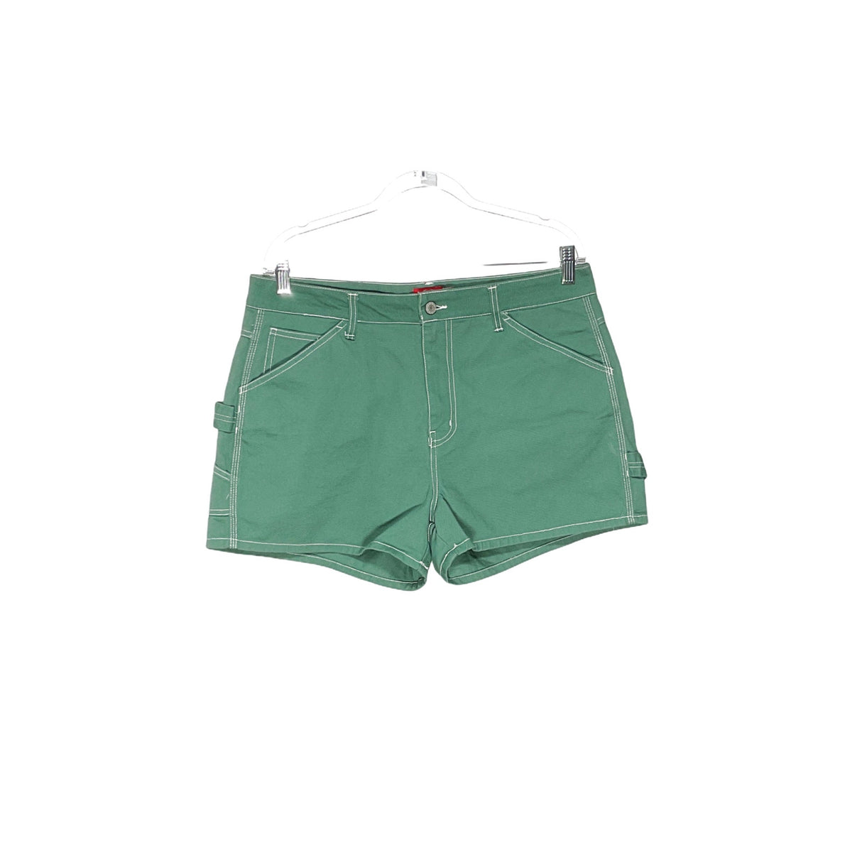 Dickies Women's Green Cotton Bermuda Shorts