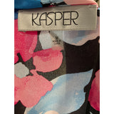 Kasper Black Floral Blouse