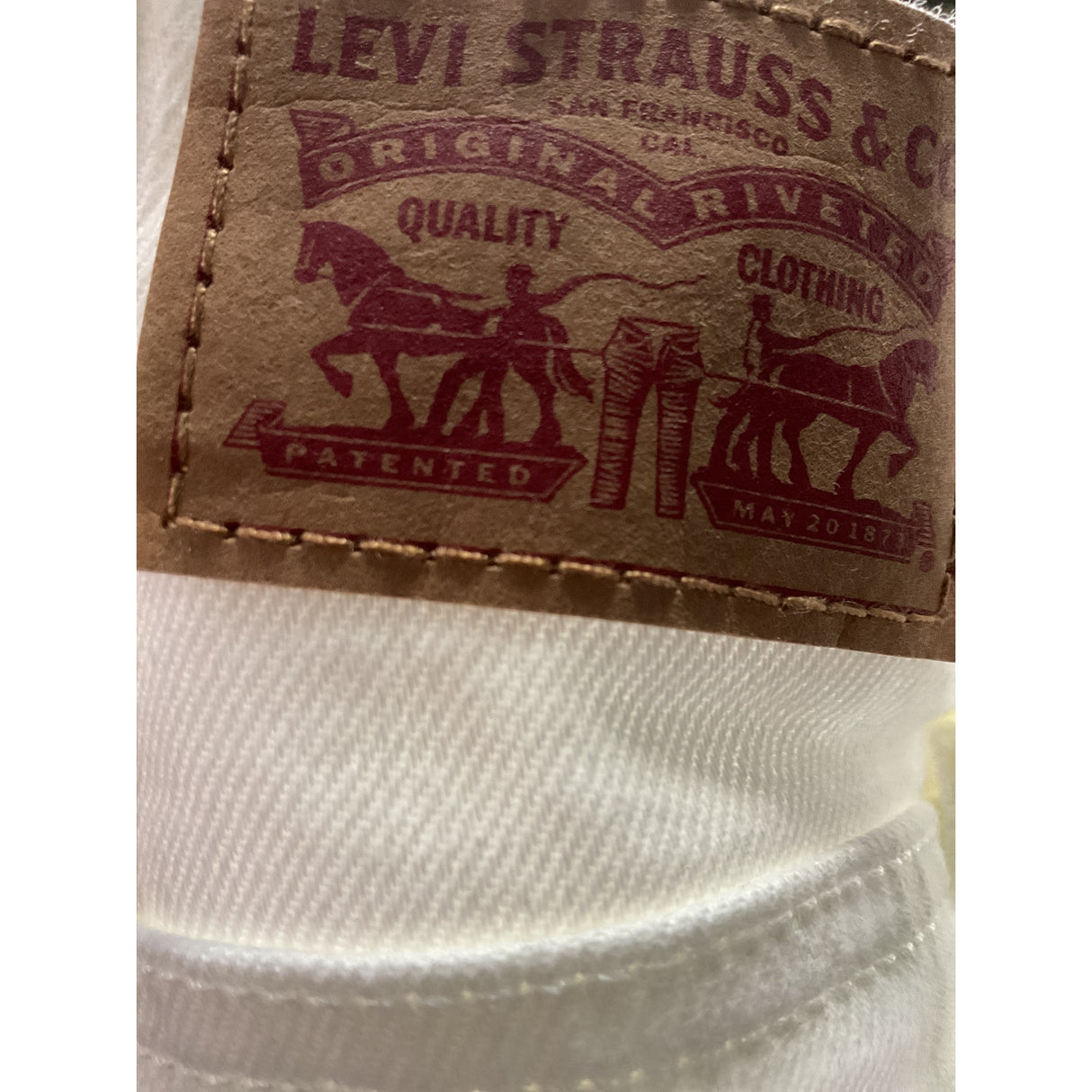 Levi's White Sailor Shorts