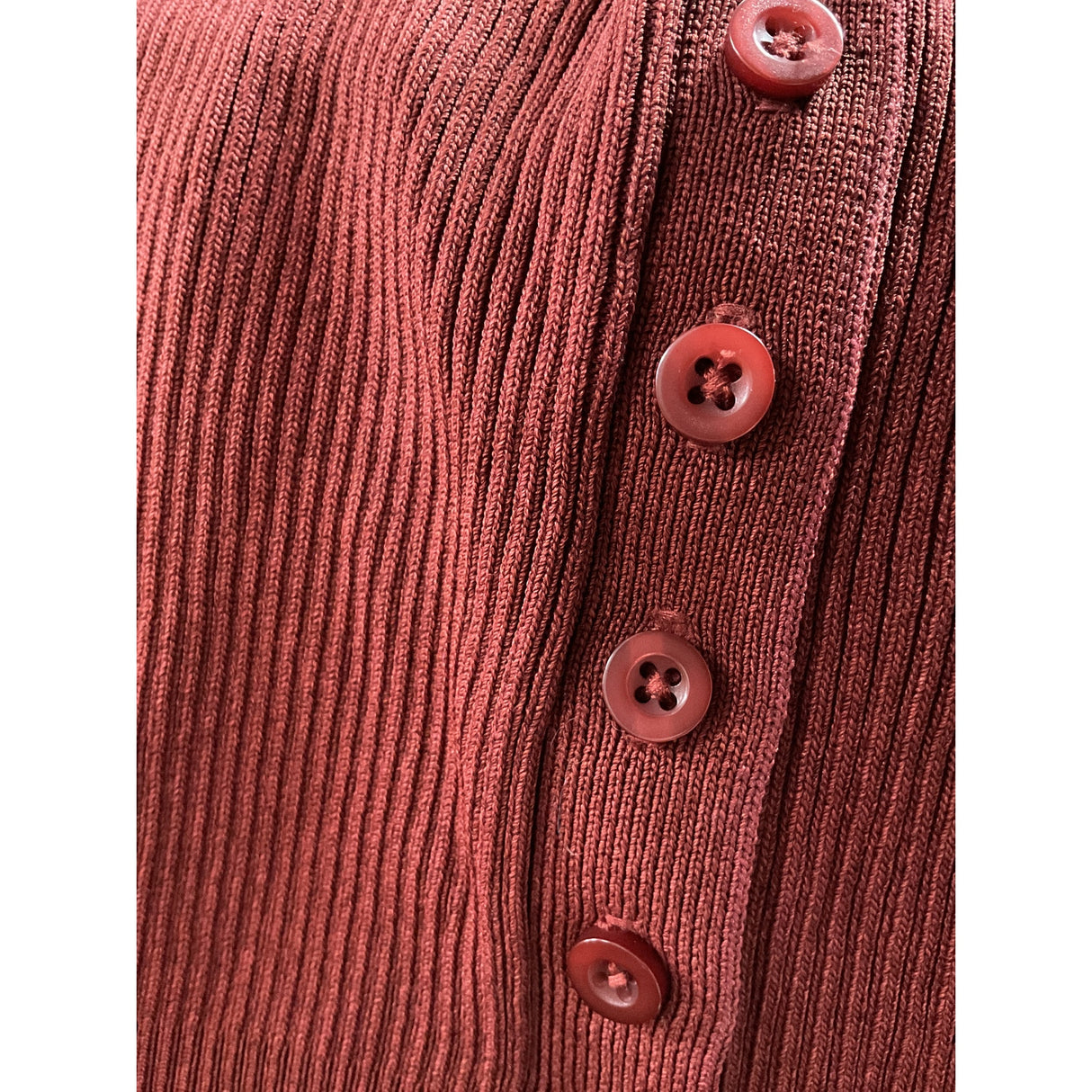 ZARA Red Viscose Knit Blouse - Women's S