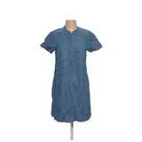 J. Crew Blue Midi Shirt Dress - Women's Size S