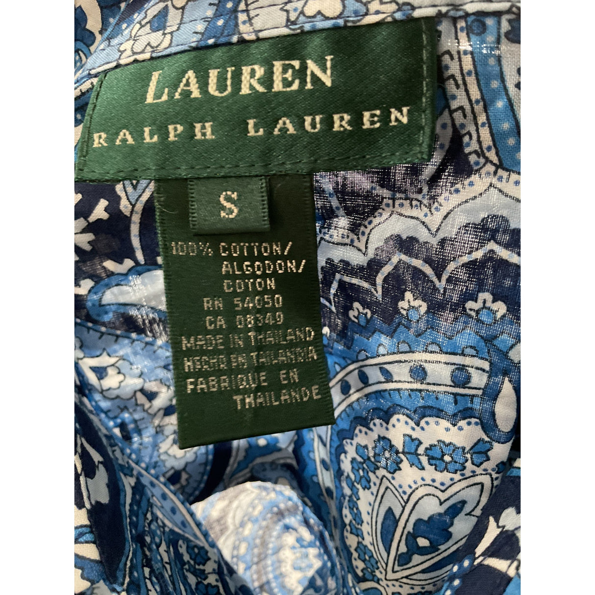 Lauren Ralph Lauren Women's Blue Button-Up Top