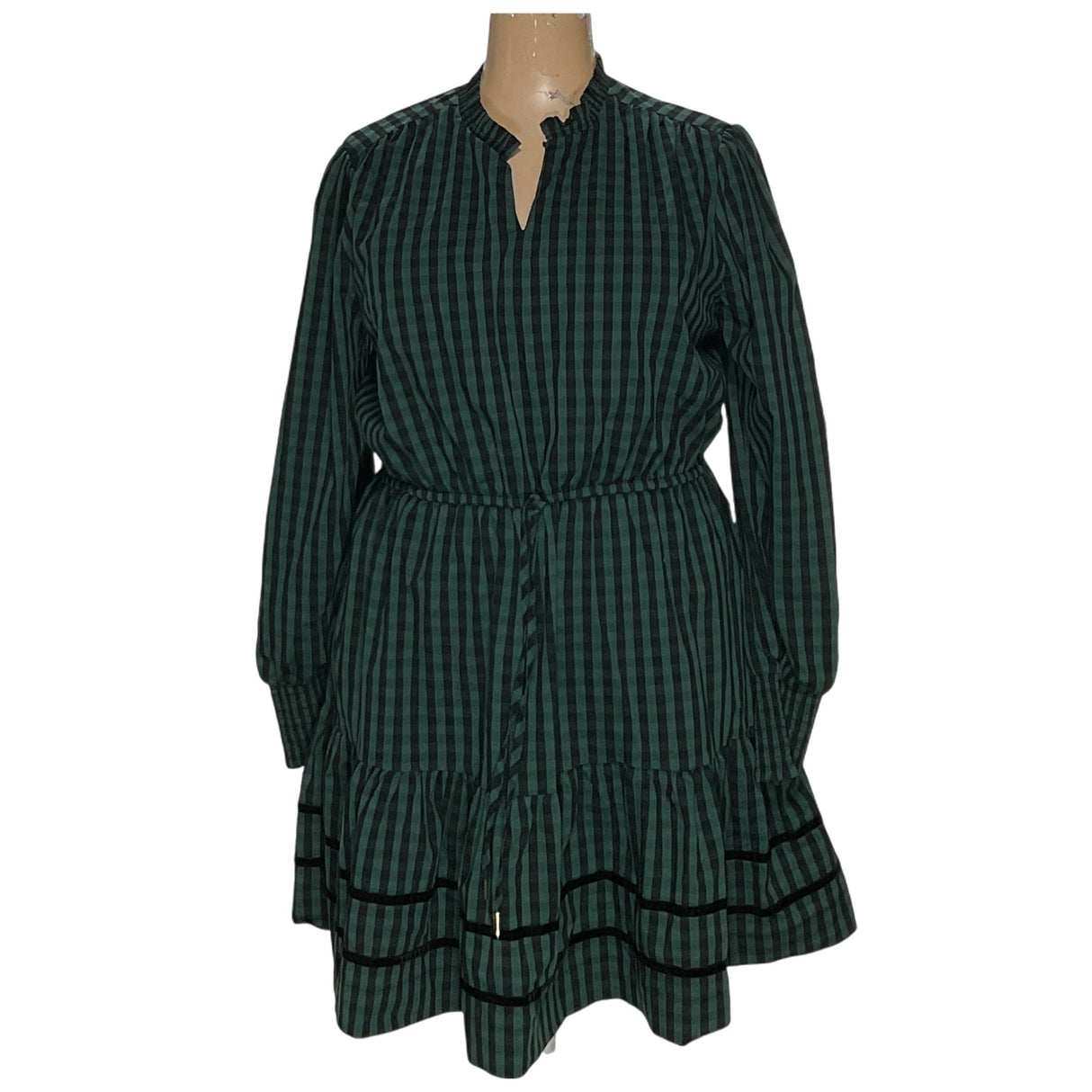 Draper James Green Cotton Blouson Dress