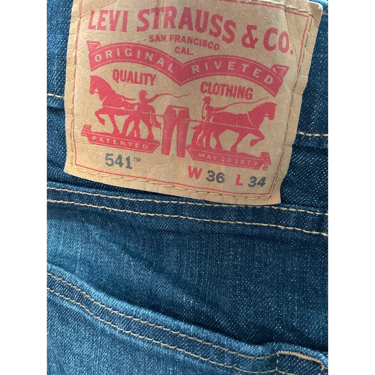 Men's Levi's Blue Straight Jeans - Size 36x34