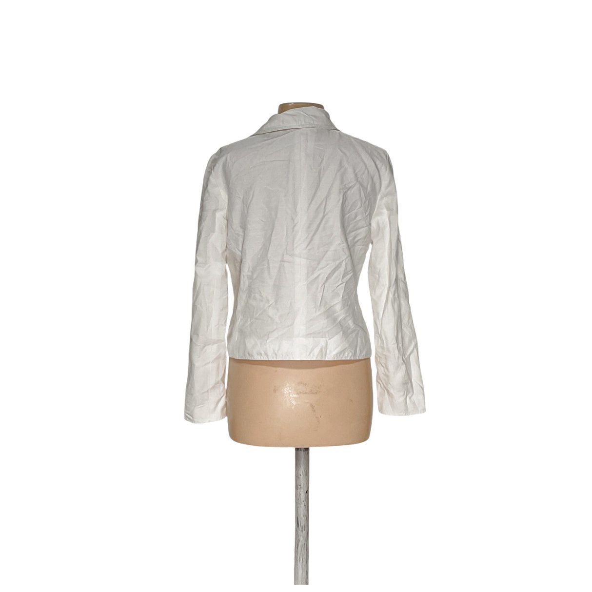 Ann Taylor White Lyocell Motorcycle Jacket, Women's Size 10