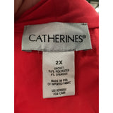 Catherines Women's Red Cotton Cardigan - Size 2X