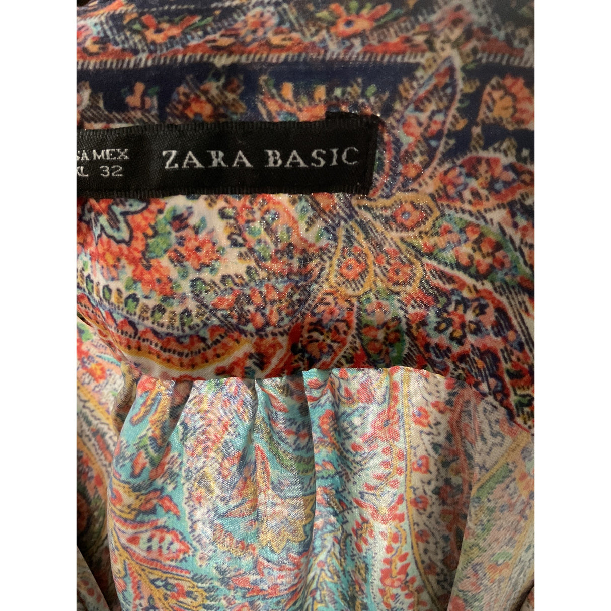 ZARA Multicolor Shift Midi Dress