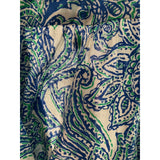 Jones New York Blue Paisley Linen Blouse