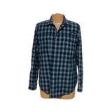 Men's Timberland Blue Plaid Button-Down Shirt