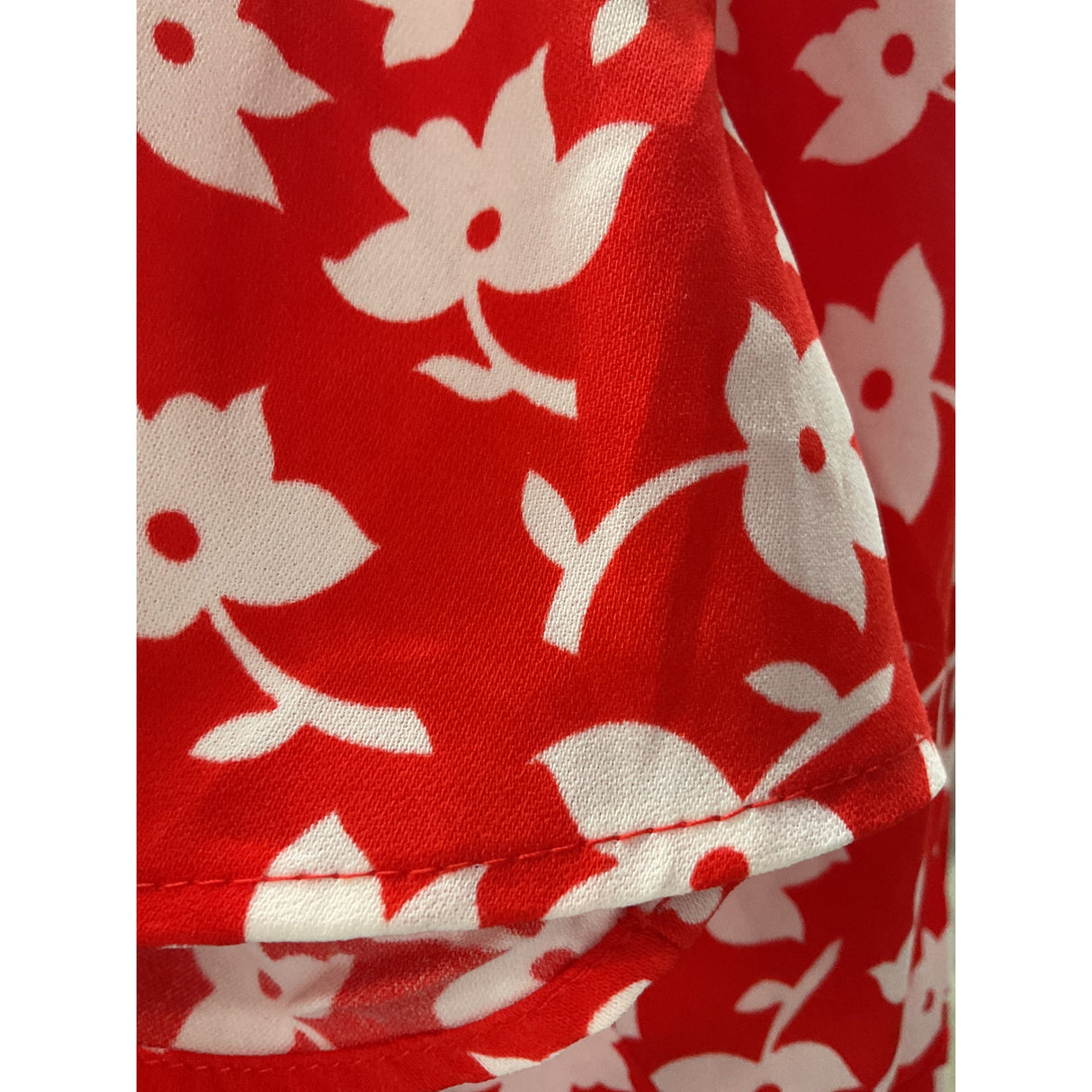 J.Crew Red Floral Wrap Midi Dress - Size 6