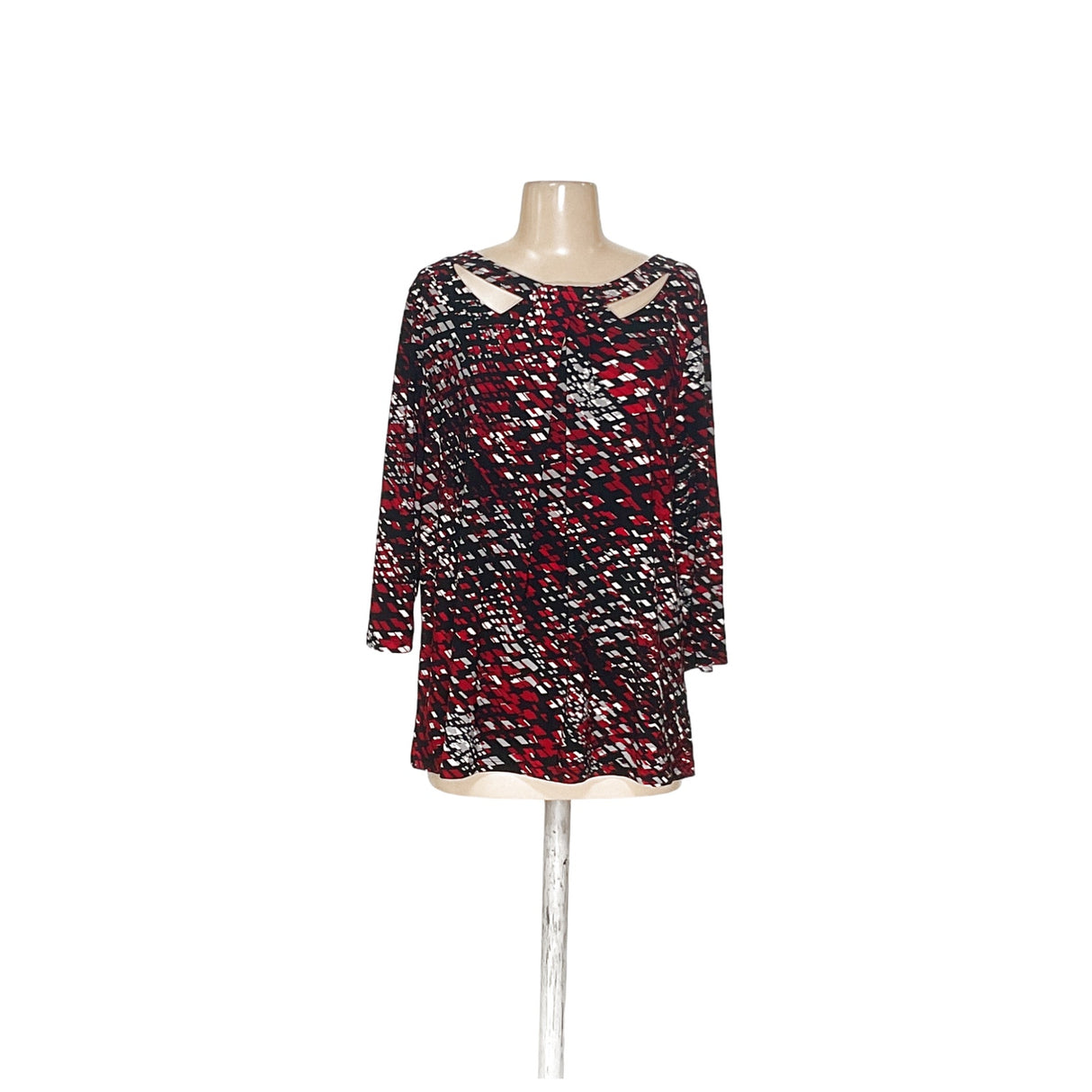 Kasper Multicolor Graphic Blouse 1X