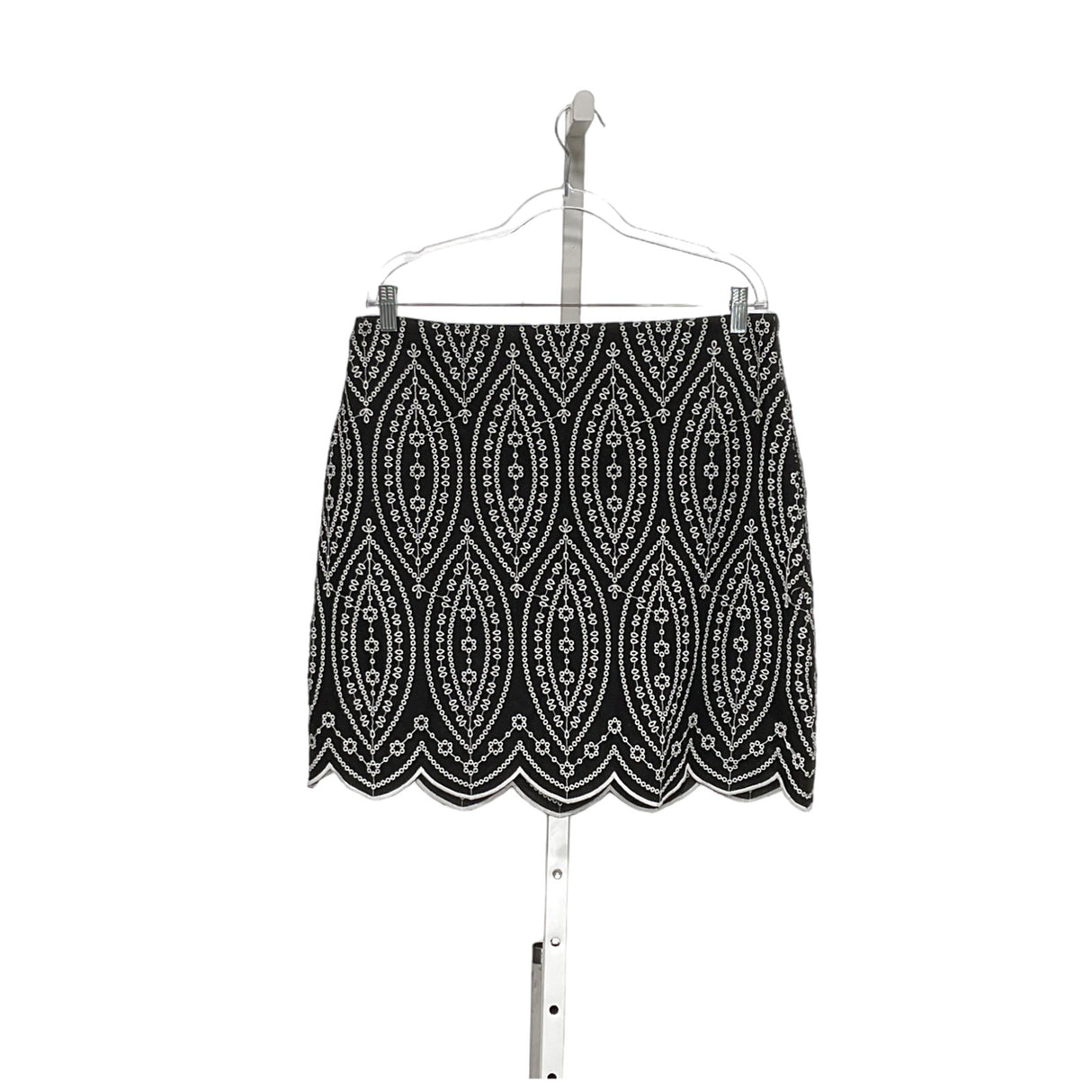 LOFT Black Cotton A-Line Skirt