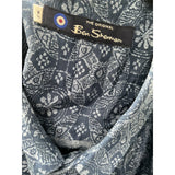 Men's Ben Sherman Graphic Print Blue Shirt, Size XL