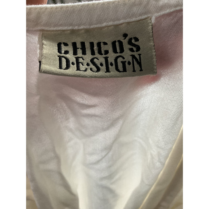 Chico's White Rayon Tank Top - Size 3 Plus