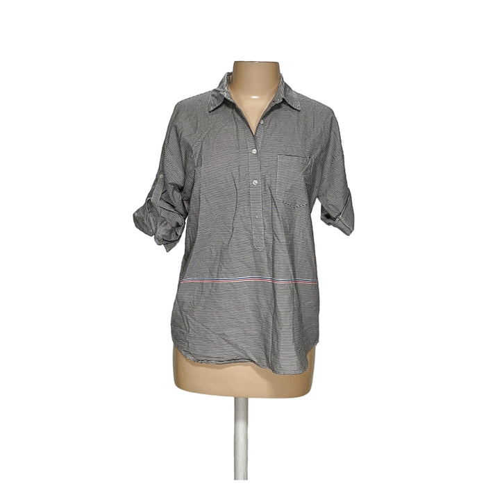 J. Crew Gray Cotton Blouse, Size 8