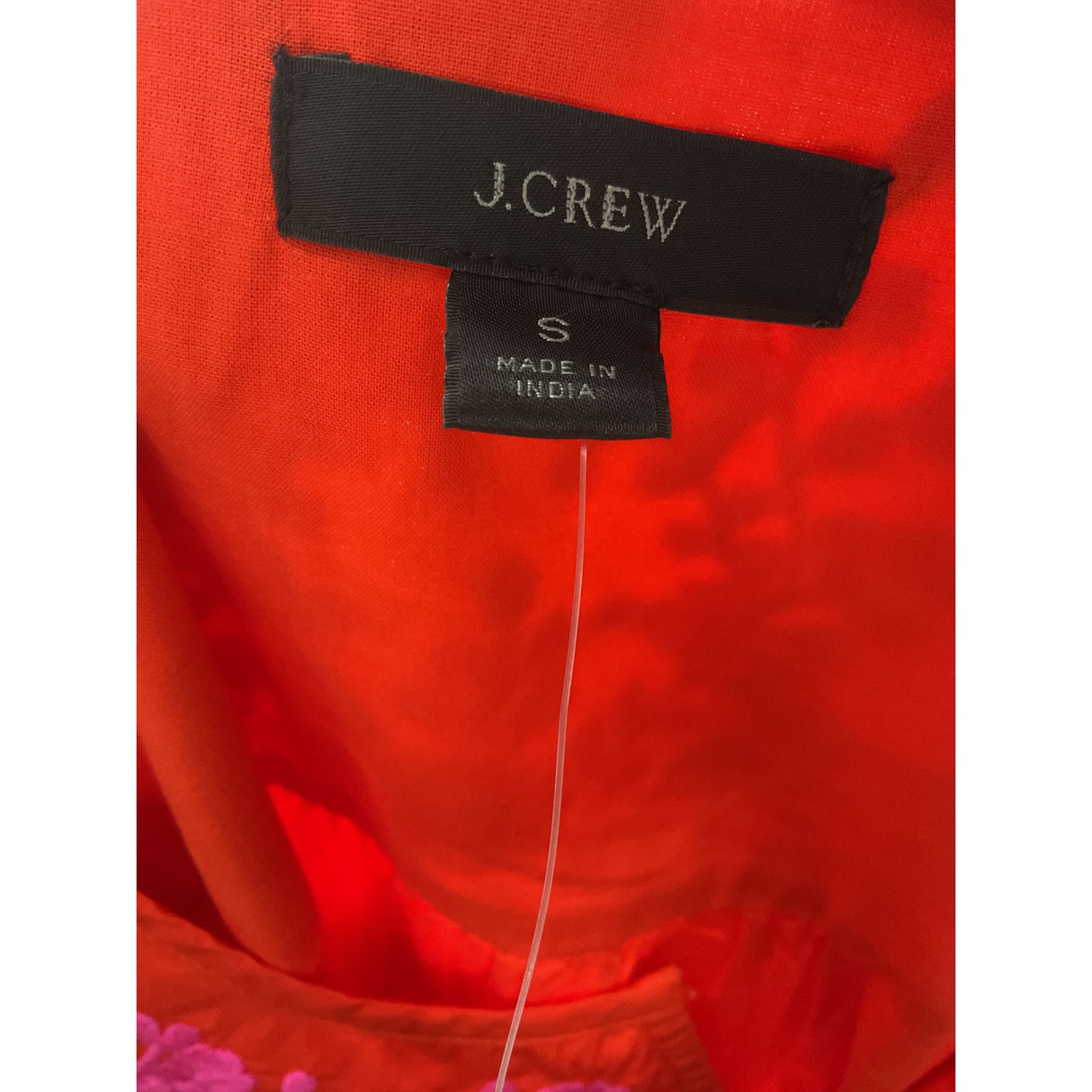 J. Crew Orange Embroidered Shift Dress - Size S