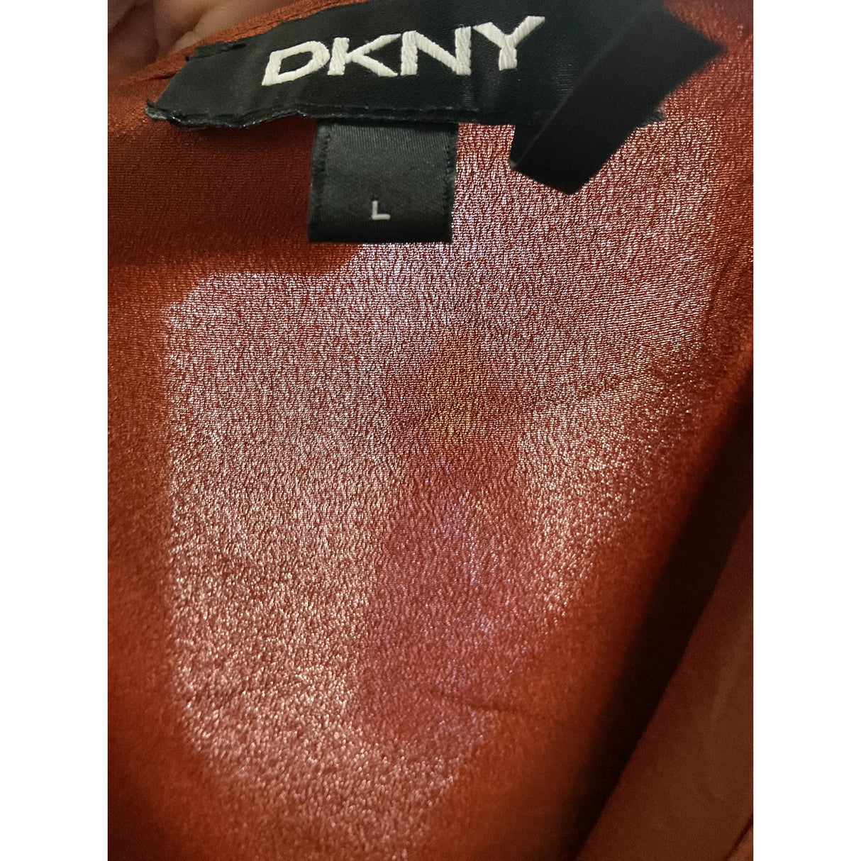 DKNY Orange Blouse - Women's L