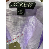 J. Crew Purple Button-Up Linen Top - Women's XL