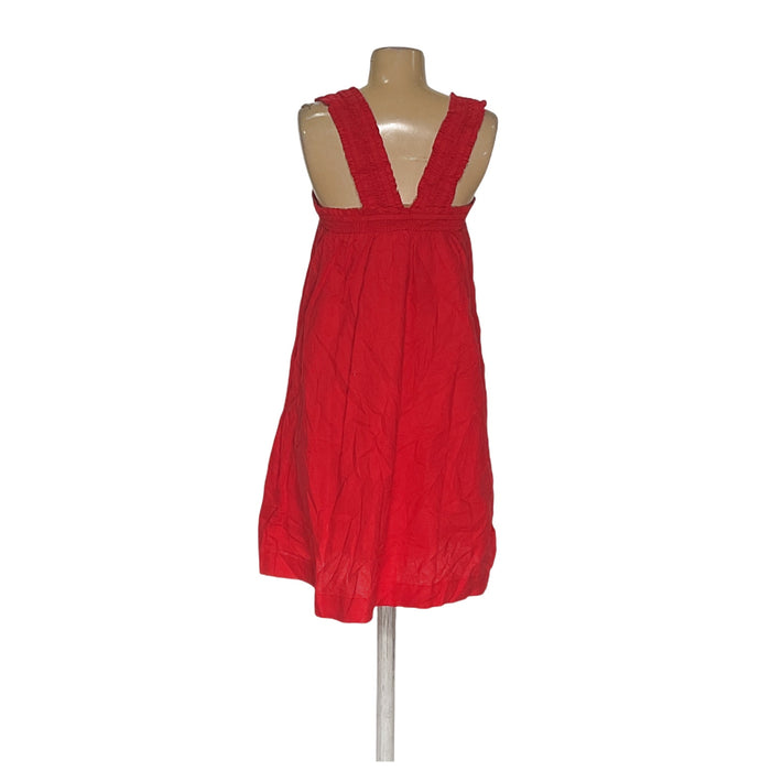 Everlane Red Linen Midi Shift Dress