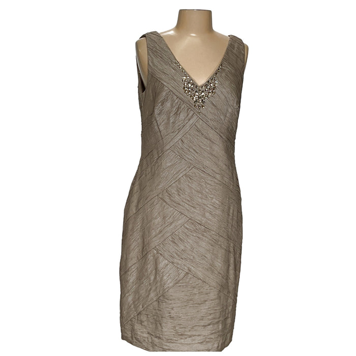 Jessica Howard Beige A-Line Dress, Size 14