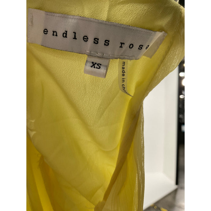 Endless rose Yellow A-Line Midi Dress XS