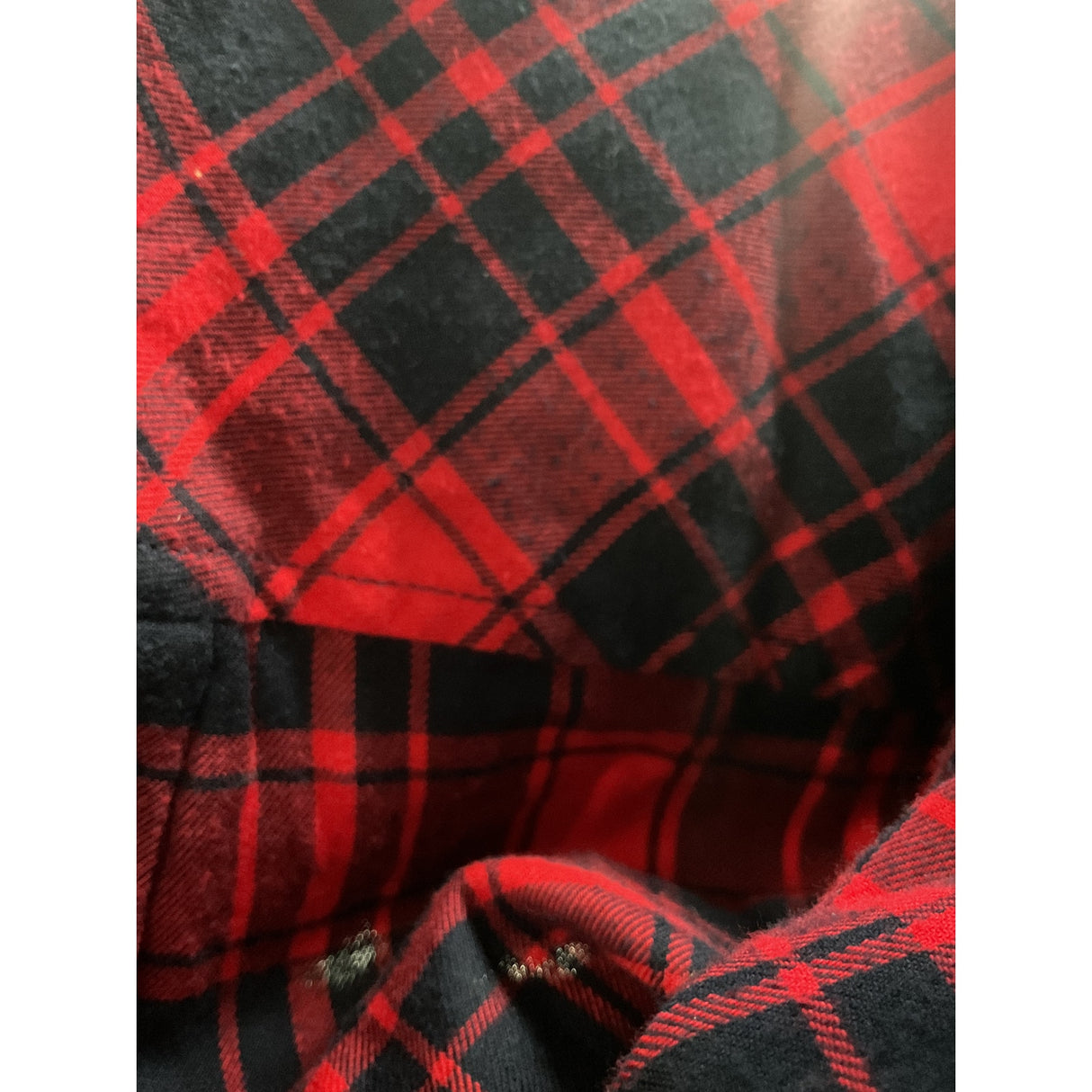 J. Crew Red Plaid Cotton Button-Up XL