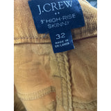 J. Crew Yellow Skinny Corduroy Pants