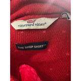 Vineyard Vines Women's Red Henley Sweater