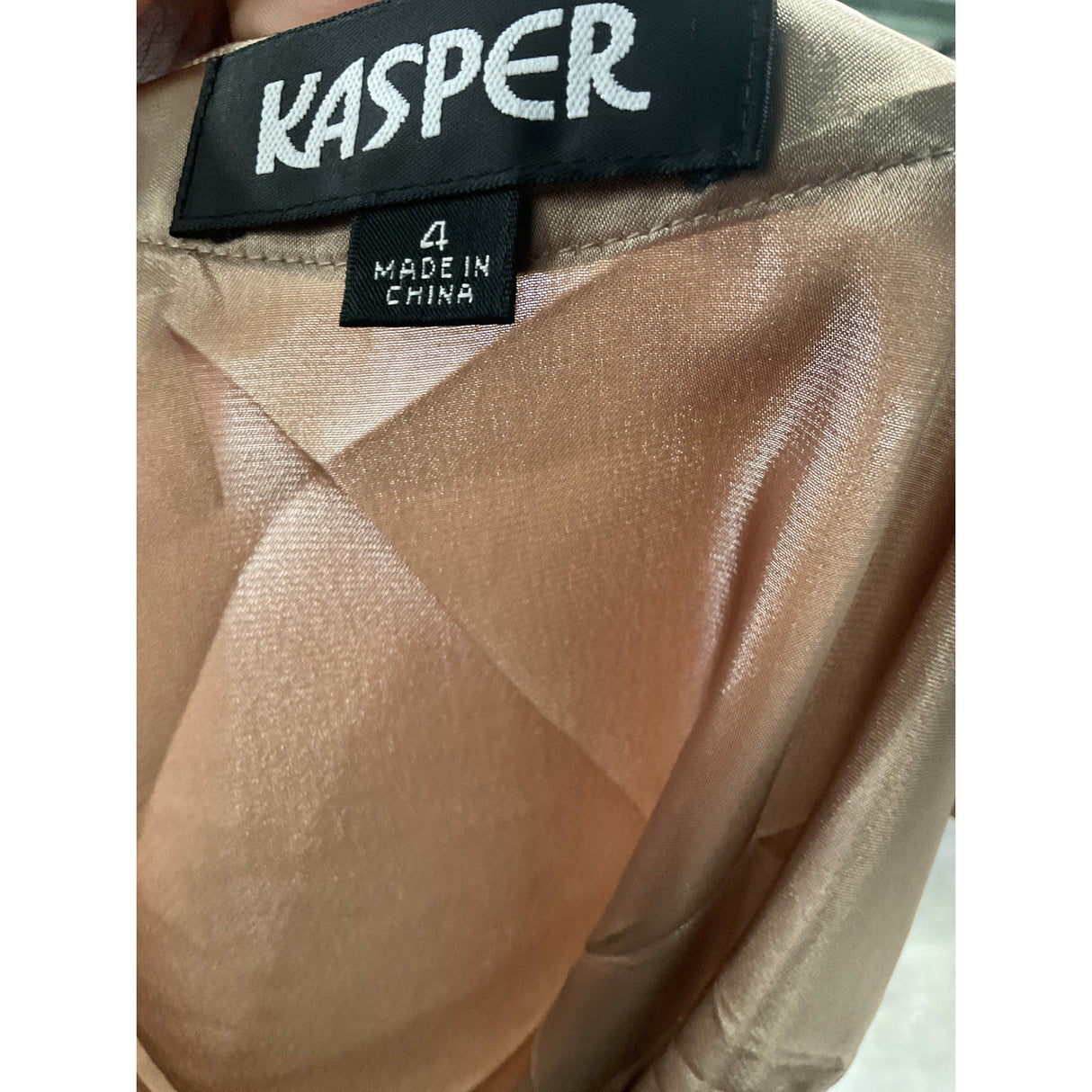 Kasper Beige Blouse - Size 4