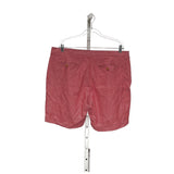 J. CREW Men's Red Linen Bermuda Shorts 38W