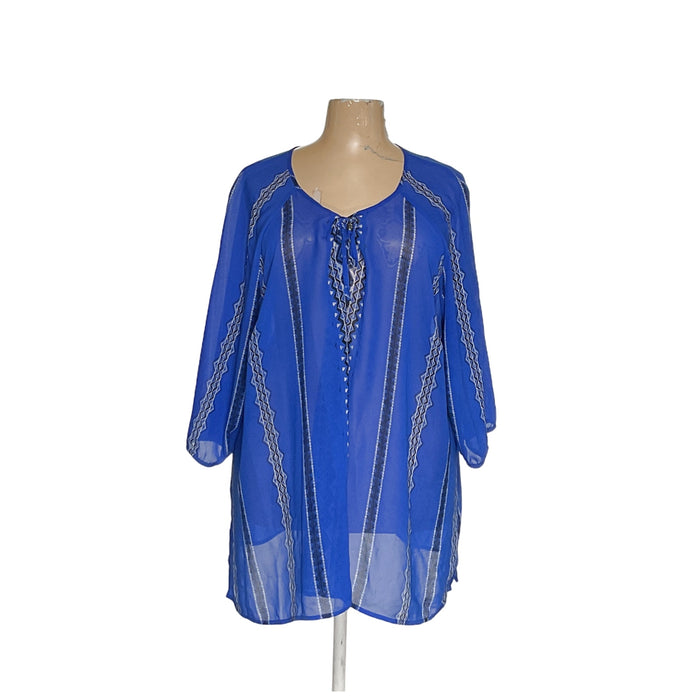 Catherines Blue Plus Size 4X Blouse