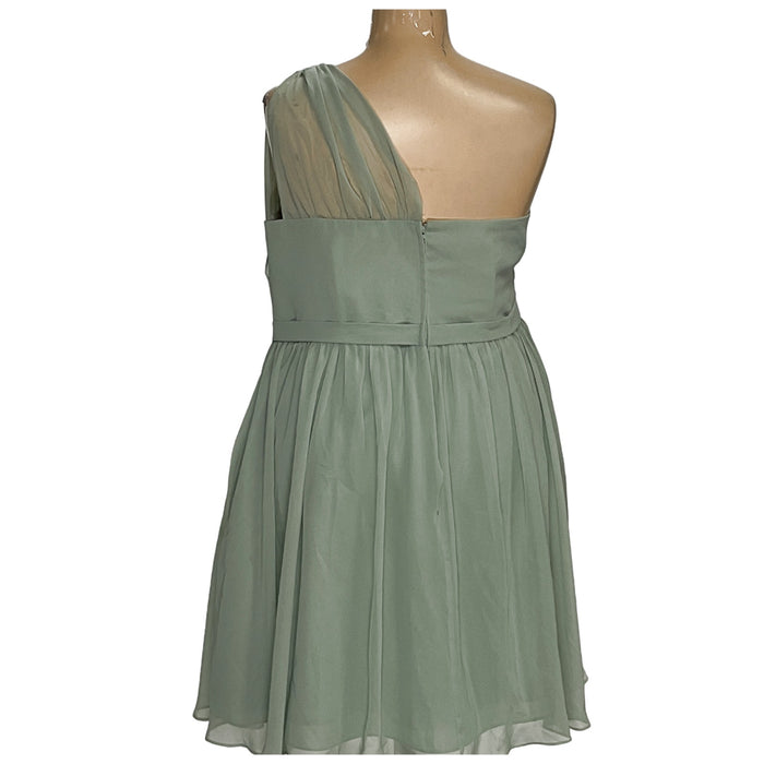 Alfred Angelo Green A-Line Midi Dress