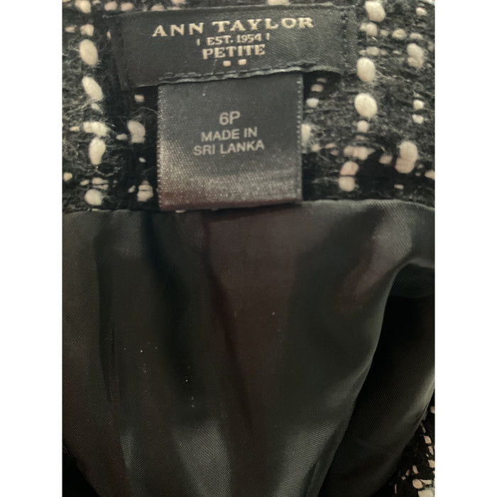 Ann Taylor Black Wool Mini Skirt 6P