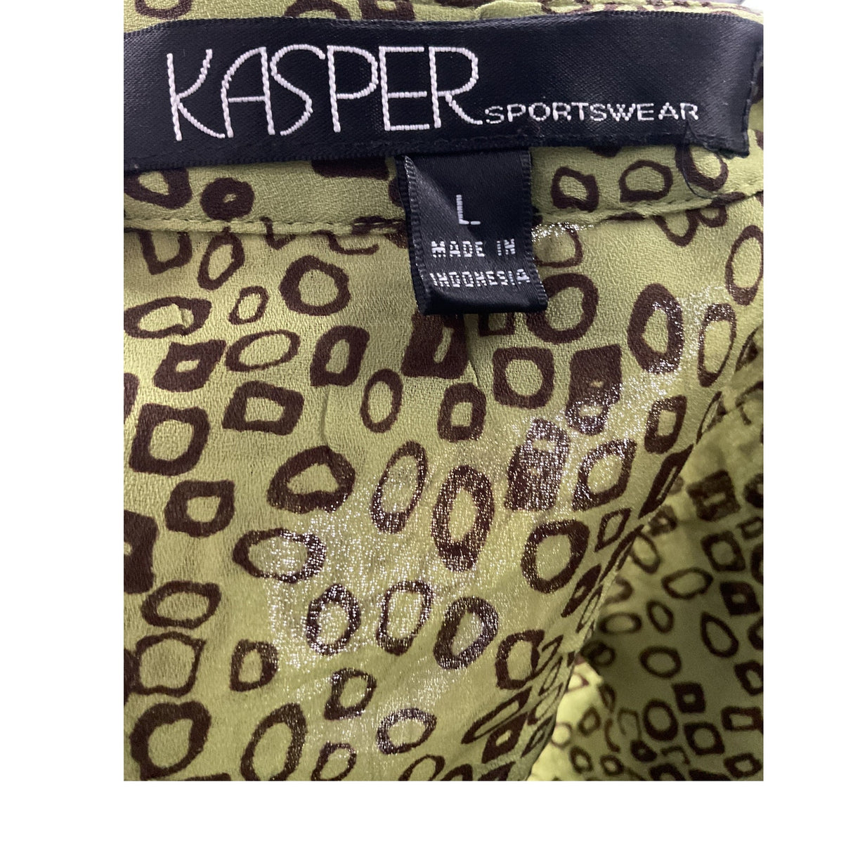 Kasper Multicolor Polka Dot Chiffon Blouse