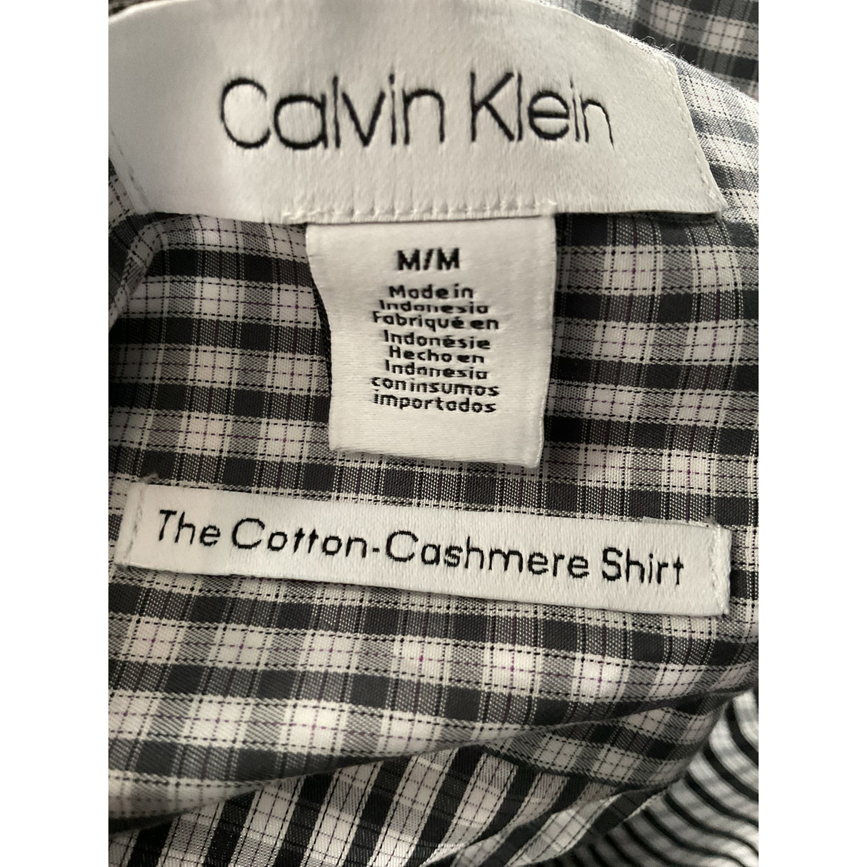 Calvin Klein Multicolor Tartan Dress Shirt - Men's M