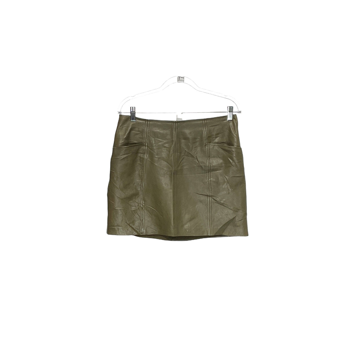 Banana Republic Green Leather Mini Skirt Size 8