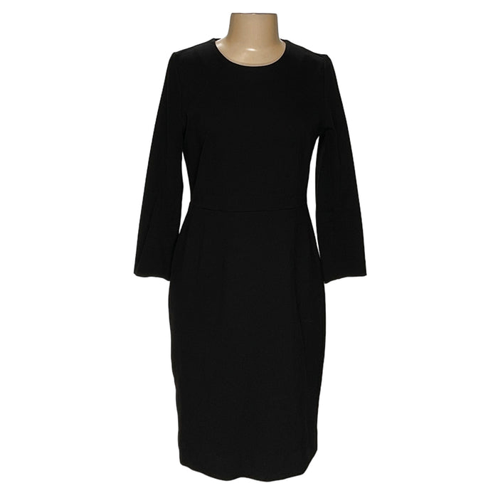 J. Crew Black A-Line Midi Dress Size 8