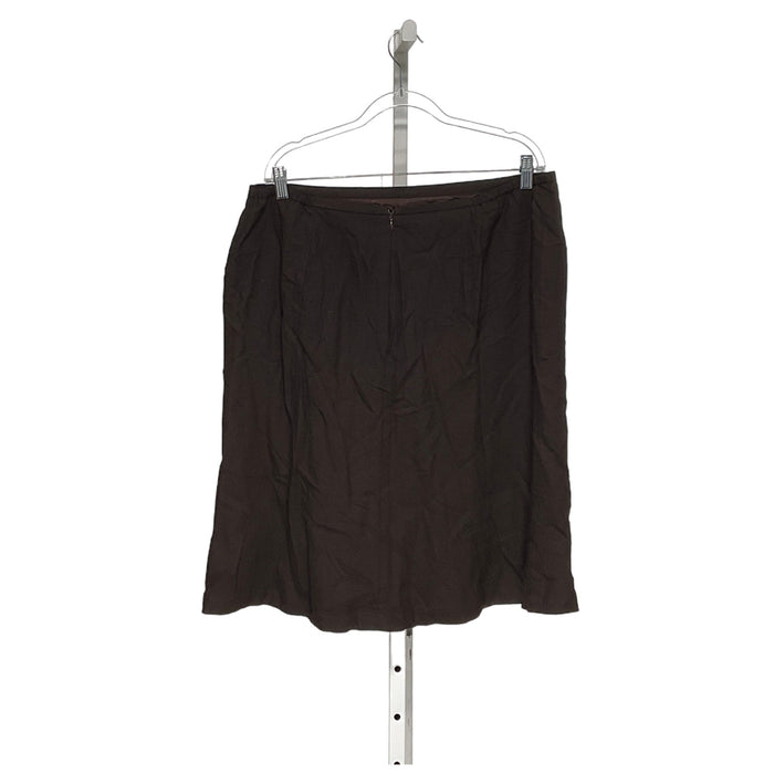 Charter Club Brown Wool A-Line Skirt