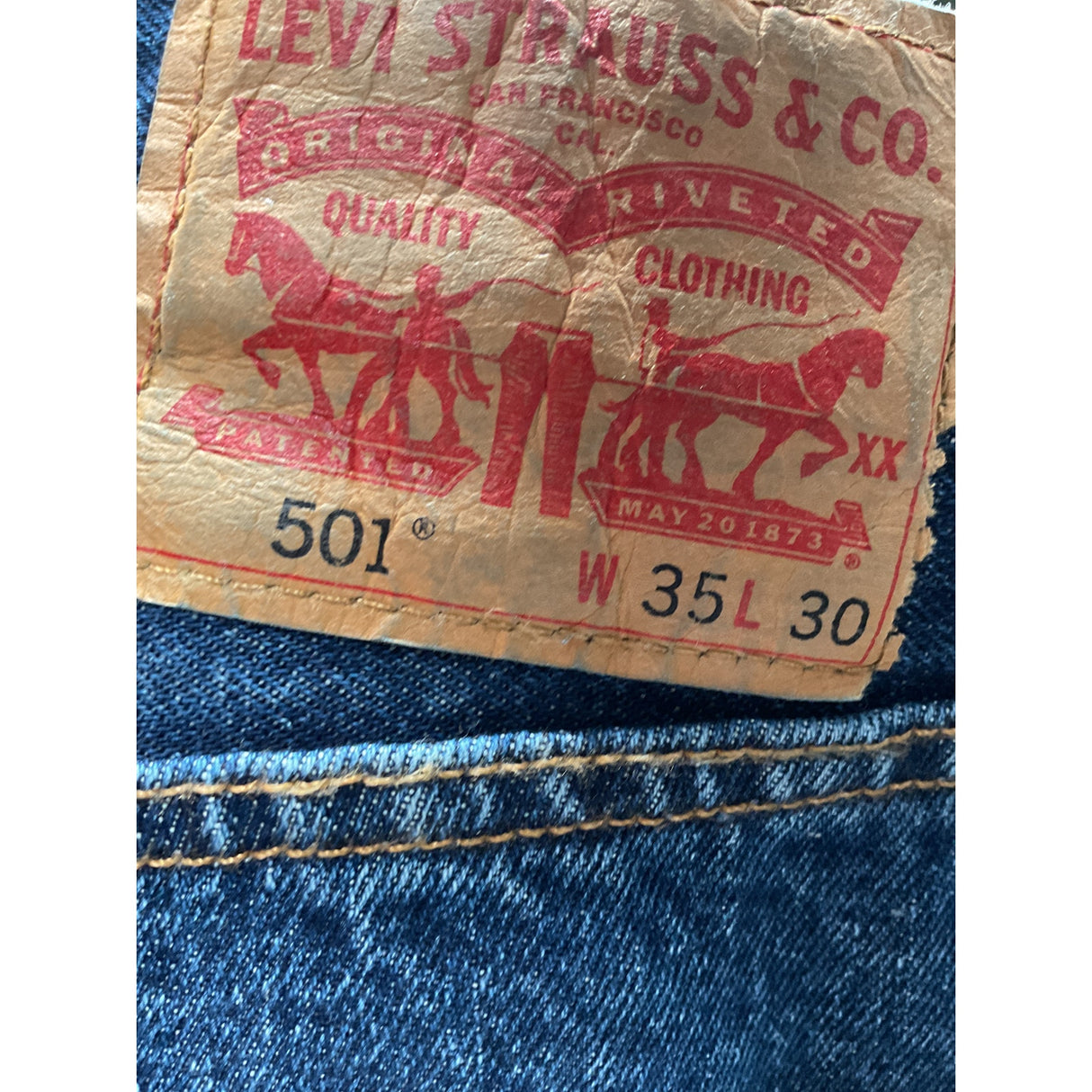 Levi's Blue Men's Jeans - Size 35/30 - Ankle Style